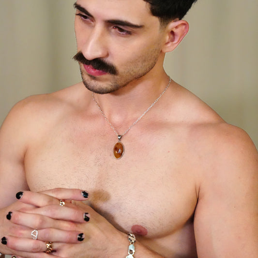 Agate Necklace (Oval)