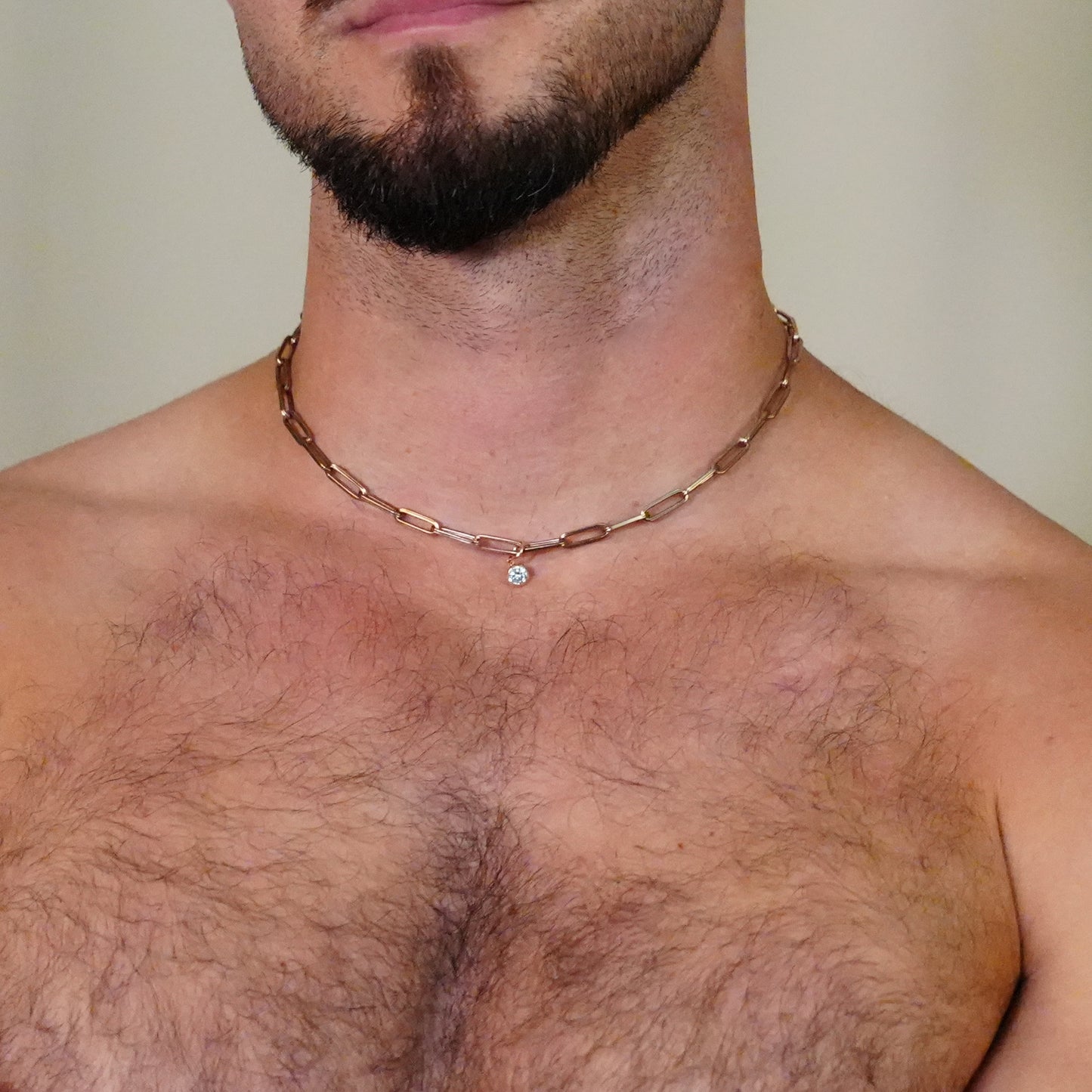 Chunky Paperclip Necklace (Rose Gold)