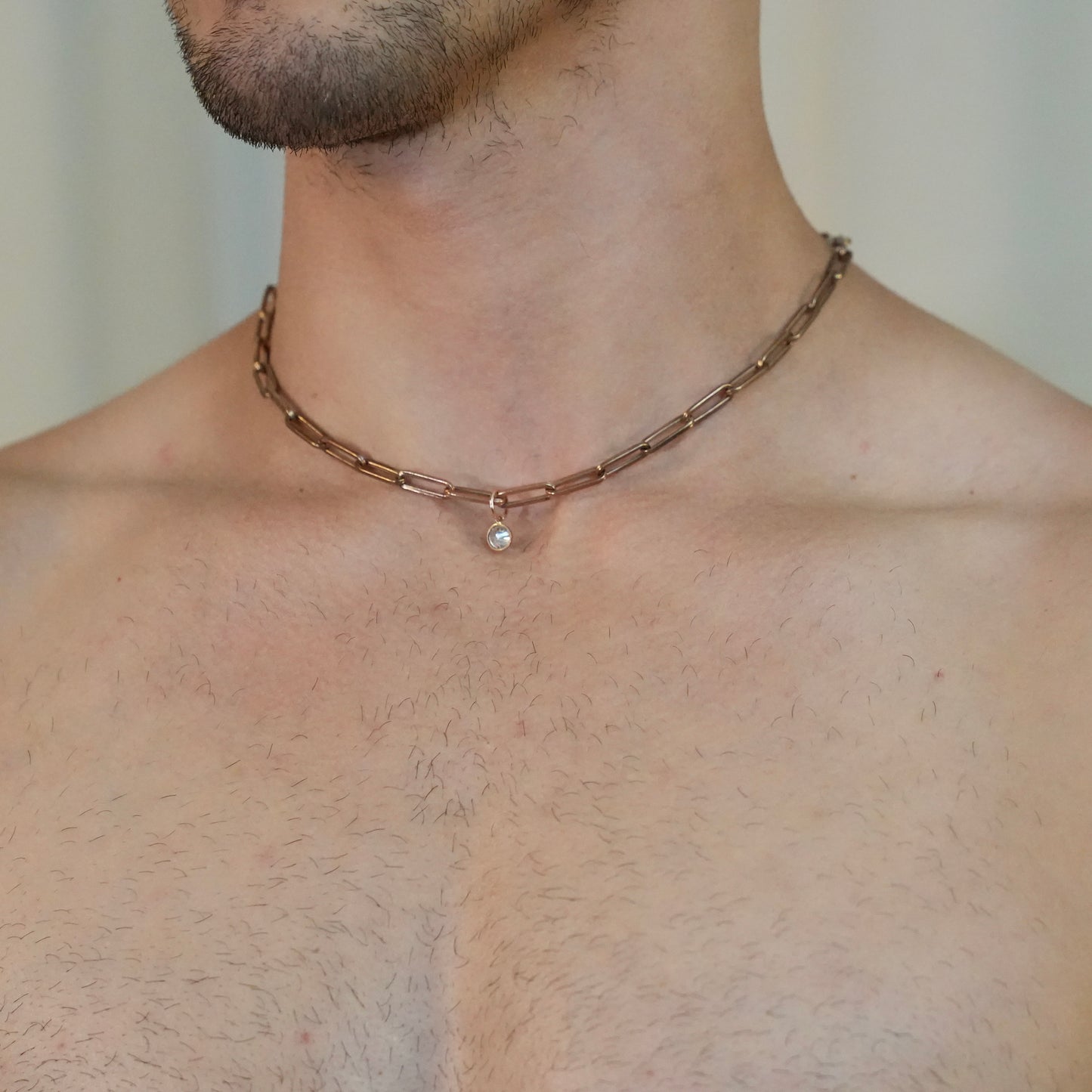 Chunky Paperclip Necklace (Rose Gold)