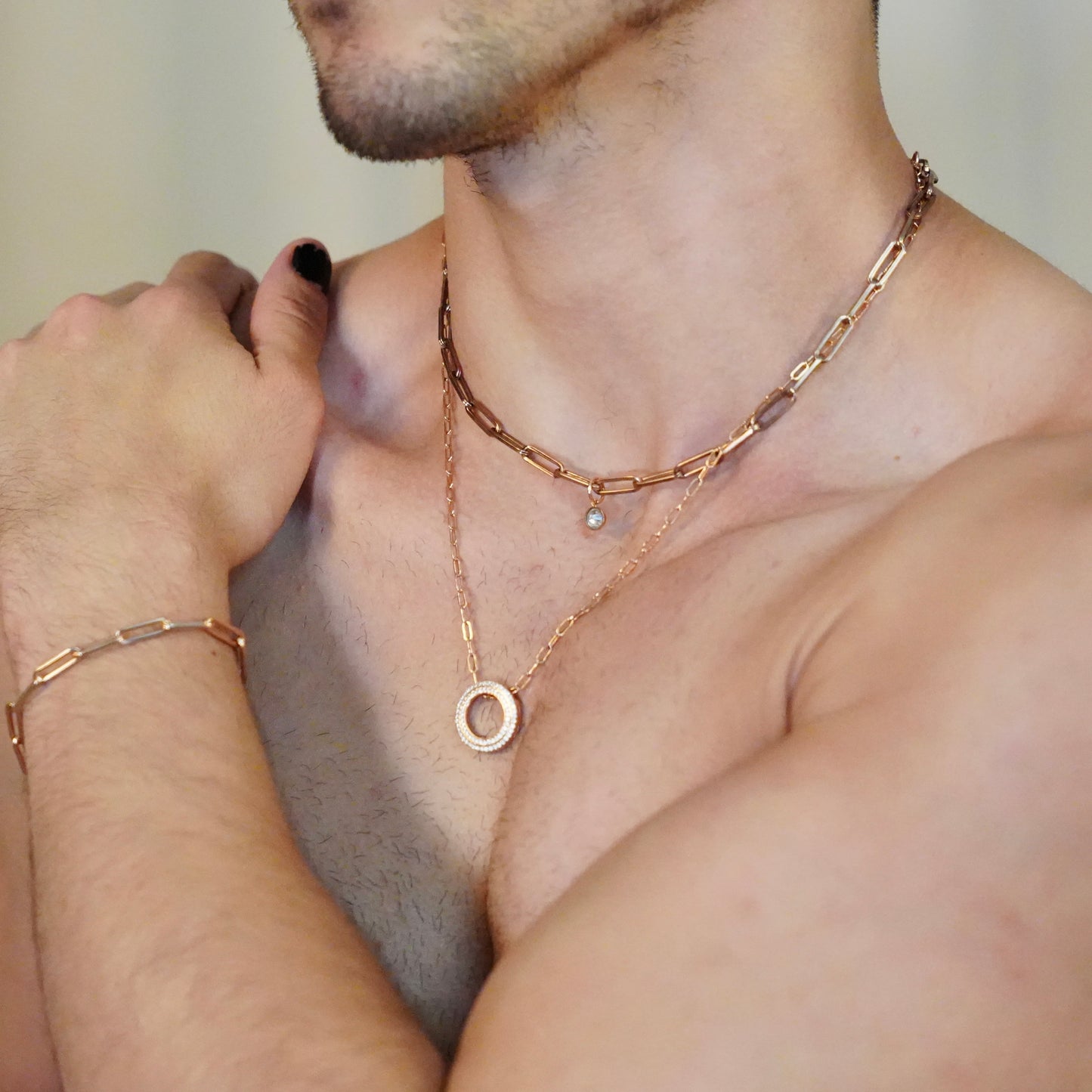 Chunky Paperclip Necklace (Rose Gold)