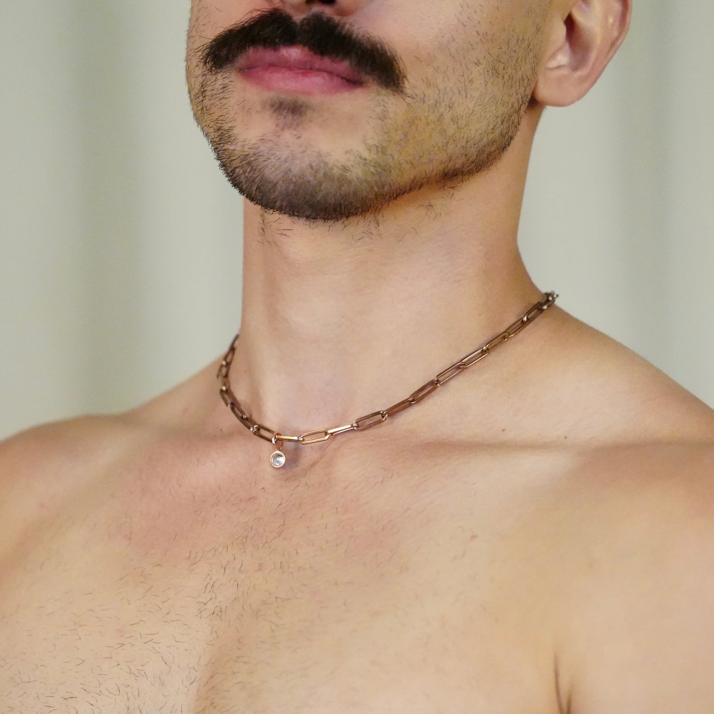 Chunky Paperclip Necklace (Rose Gold)