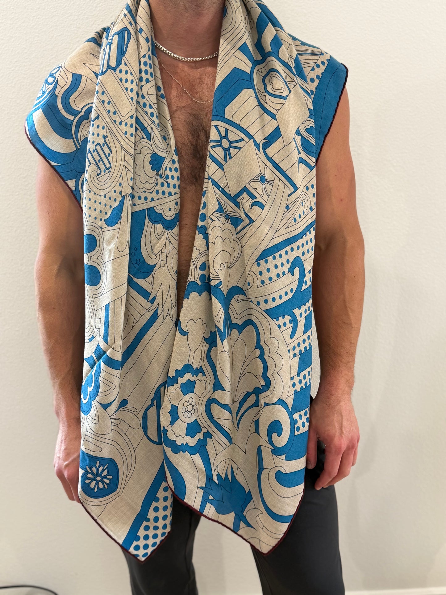 Hermès Shawl 140cm Faubourg Rainbow