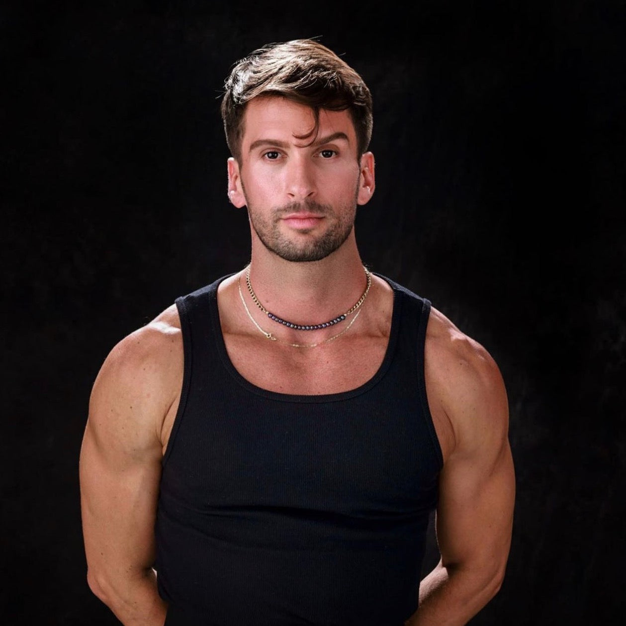 Pearl Curb Choker & Double Wrap Bracelet