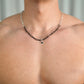 Black & Silver Necklace (Mixed Metal)