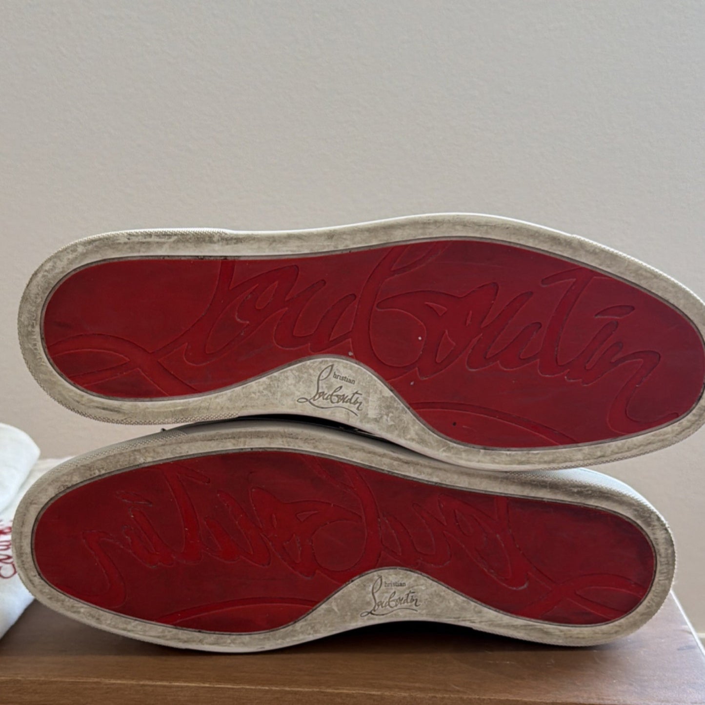Christian Louboutin Men’s High top sneakers Lou Spikes Orlato Flat Version