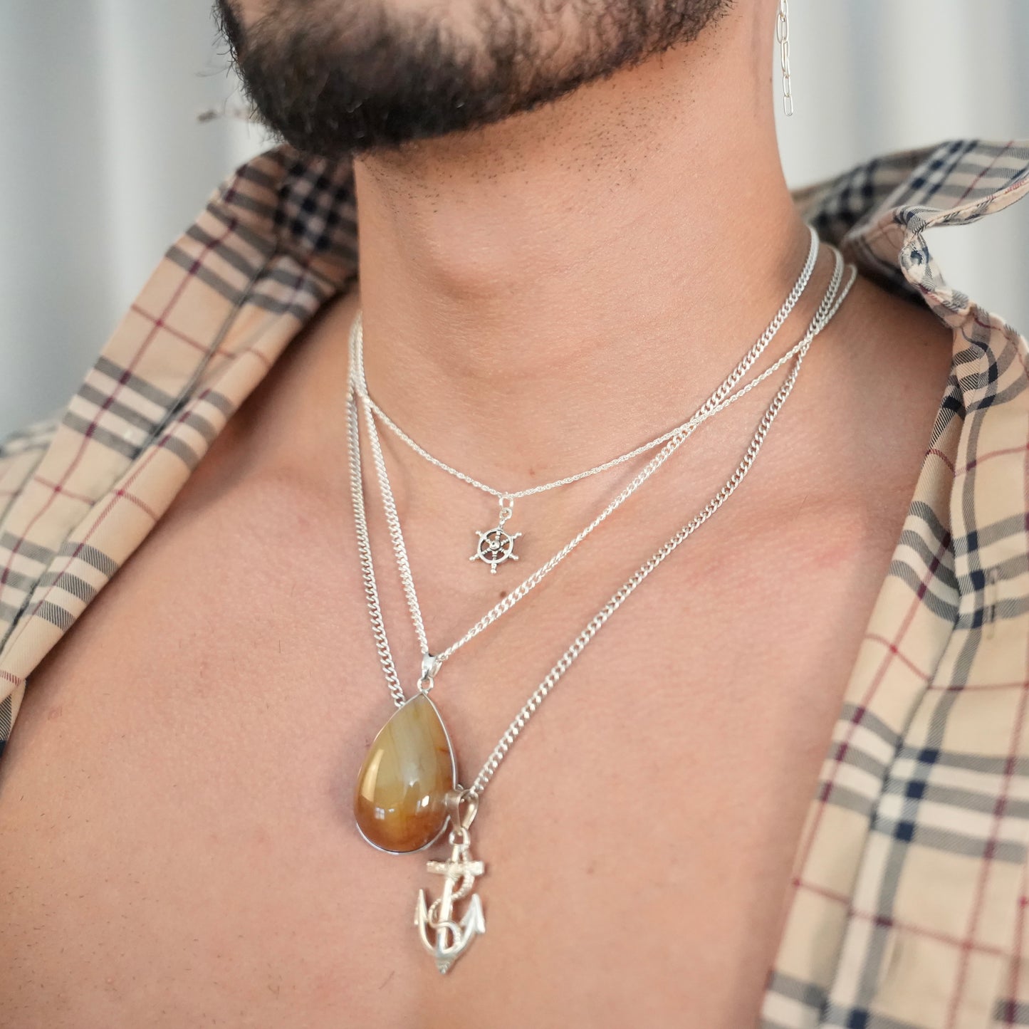Agate Necklace (teardrop)