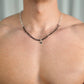 Black & Silver Necklace (Mixed Metal)