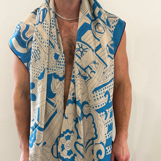 Hermès Shawl 140cm Faubourg Rainbow